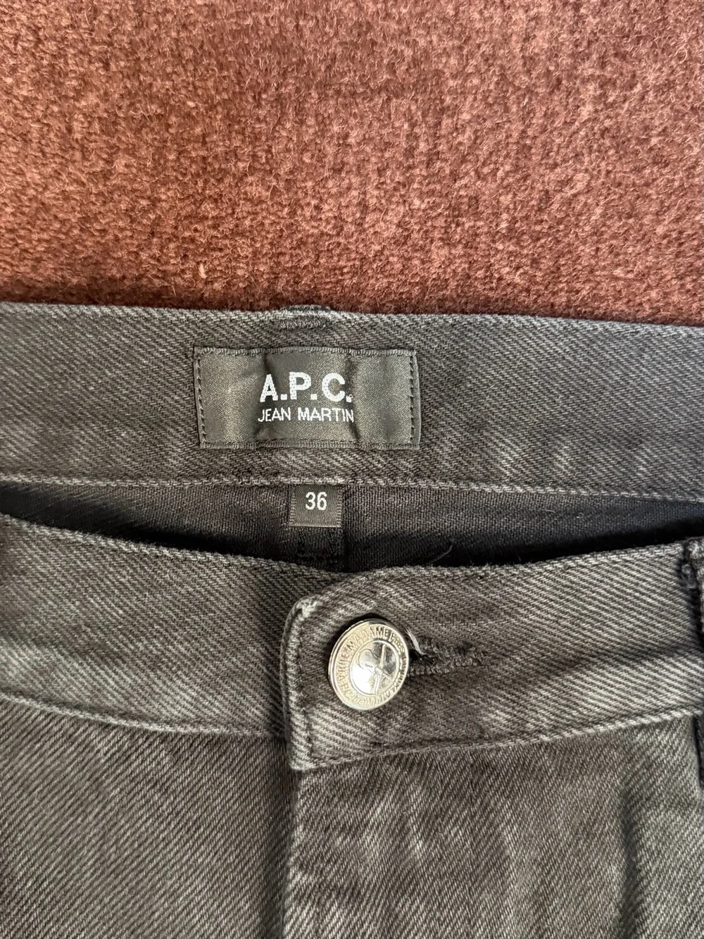 APC Martin Men's Black Straight-Leg Jeans 36 x 26